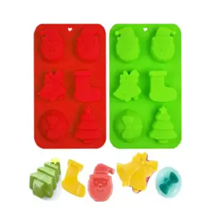 MOLDE SILICONA FIGURAS NAVIDAD: Crea Hermosas Decoraciones Navideñas - MOLDE SILICONA FIGURAS NAVIDAD