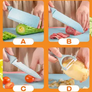Set X7 Cuchillos Acero Inoxidable + Base: La Elegancia y Durabilidad en Tu Cocina - Set X7 Cuchillos Acero Inoxidable + Base