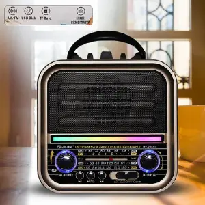 Radio Vintage AmFm Bluetooth Panel Solar: El encanto retro se une a la tecnología moderna - Radio Vintage AmFm Bluetooth Panel Solar