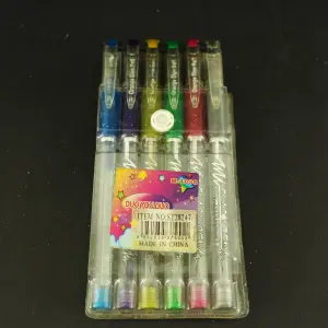 Lapicero Escarchado en Gel de Colores: ¡Dale un Toque de Brillo a tus Notas! - Lapicero escarchado en gel de colores