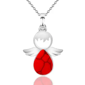 Collar Angel Cuarzo Jaspe: Elegancia y Protección - Collar Angel Cuarzo Jaspe