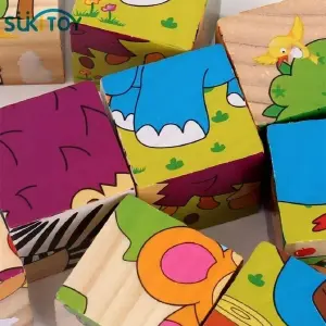 Rompecabezas 6 en 1: ¡Despierta la Imaginación y el Aprendizaje! - Rompecabeza 6en1 Cubos Didactico Madera