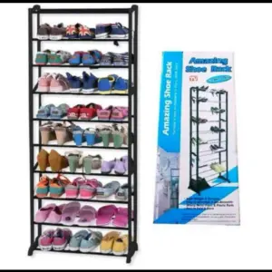 Zapatero de 10 Niveles: ¡Organiza 30 Pares de Zapatos! - ZAPATERO 10 NIVELES 30 PARES DE ZAPATOS