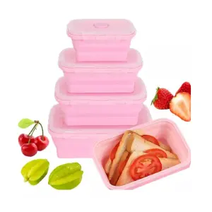 Set de Recipientes Portacomida de Silicona: ¡La Solución Perfecta para tus Almuerzos! - Set Recipientes Portacomida Silicona