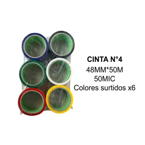 Cinta Adhesiva Cinta 48mm x 50m - Alta Resistencia - Cinta 48mmx50m 50MIC x1 color N°4