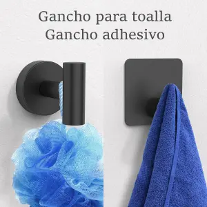 Kit de Toallero de Baño Sin Taladrar: ¡Organización y Estilo sin Dañar tus Paredes! - kit de toallero de baño sin taladrar