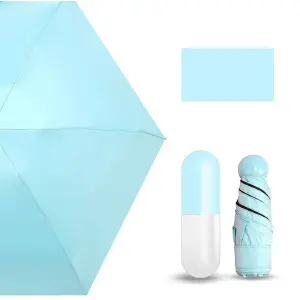 Sombrilla Mini Paraguas Personal Azul: ¡Tu Compañera Ideal! - Sombrilla Mini Paraguas Personal Azul