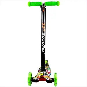Patineta Scooter Luz LED Ruedas Verde: ¡La Diversión sobre Ruedas! - Patineta Scooter Luz LED Ruedas Verde