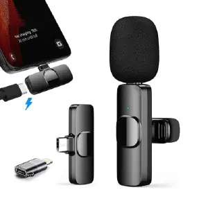 MICRÓFONO INALÁMBRICO PARA IPHONE Y TIPO C: ¡Sonido Profesional al Alcance de Tu Mano! - MICROFONO INHALAMBRICO  IPHONE Y TIPO C