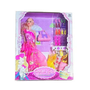 Muñeca con Vestidos, Accesorios, Bolso y Zapatos - Muñeca Vestidos Accesorios Bolso Zapatos