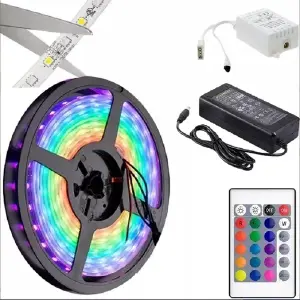 Cinta LED Multicolor RGB Luz 5mts - Cinta Led Multicolor Rgb Luz 5mts (no R