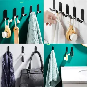 Set X5 Gancho Perchero Adhesivo Metálico: ¡Organización y Estilo para tu Hogar! - Set X5 Gancho Perchero Adhesivo Metalico