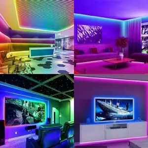 Cinta de Luces LED Bluetooth RGB 5050 Rítmica - 10m - Cinta Bluetooth Led 5050 Rgb Ritmica 10m