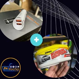 Combo Cera Brillante + Cargador Adaptador: El dúo perfecto para tu coche - Combo cera brilladora+cargador adaptador