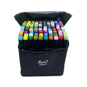 Set de Marcadores Doble Punta x80: ¡Tu creatividad, sin límites! - Set De Marcadores Doble Punta x80