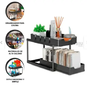 Estante Organizador de Dos Niveles: ¡Multiuso y Elegante! - Estante Organizador Dos niveles Multiuso