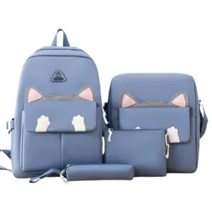 Maleta Morral 5 Piezas Kit Escolar Azul: ¡El Compañero Perfecto para tus Aventuras Escolares! - Maleta Morral 5 Piezas Kit Escolar Azul