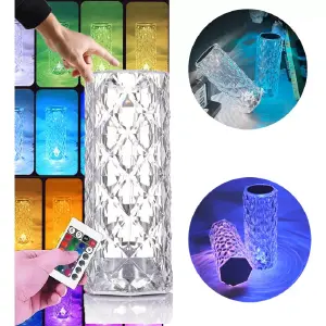 LÁMPARA DE CRISTAL EFECTO ROSA: Ilumina tu espacio con elegancia - LAMPARA DE CRISTAL EFECTO ROSA