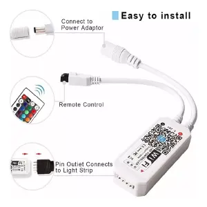 Controlador RGB WiFi Alexa para Cintas: Ilumina tu espacio con un toque personal - Controlador Rgb Wifi Alexa Para Cintas