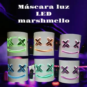 Mascaras de Halloween con Luces LED: ¡Brilla en la Noche! - Mascaras de halloween con luz LED