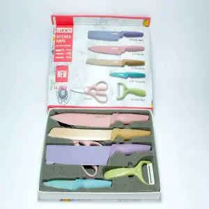 Juego de Cuchillos Luck de 6 Piezas: Calidad y Elegancia en tu Cocina - Juego De Cuchillos Luck 6 Piezas Color P