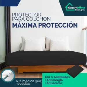 Protector de colchón Antifluido Negro: La mejor protección para tu descanso - Protector de colchón Antifluido Negro