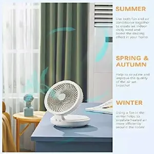 VENTILADOR RECARGABLE OSCILANTE CON LUZ: ¡Frescura y Brillo en un Solo Dispositivo! - VENTILADOR RECARGABLE OSCILANTE CON LUZ