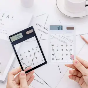 CALCULADORA TRANSPARENTE BLANCA: Elegancia y funcionalidad - CALCULADORA TRANSPARENTE BLANCA