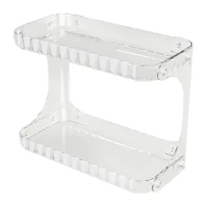 Organizador de Maquillaje de 2 Niveles: ¡Elegancia y Orden en un Solo Lugar! - Organizador Maquillaje Estante 2 Niveles