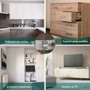 Placa de Reparación de Bisagras: ¡4 Unidades para una Reparación Perfecta! - Placa de reparación de bisagras x 4 Und