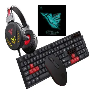 Combo Gamer: Teclado, Mouse y Diadema – ¡Experiencia de Juego Inigualable! - Combo Gamer Teclado + Mouse + Diadema A