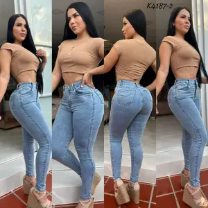 JEANS OCHENTERO CLARO TELA STRECH: Estilo Retro, Comodidad Moderna - JEANS OCHENTERO CLARO TELA STRECH