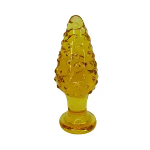 Plug Anal de Vidrio - Piña: Placer Refinado - Plug anal de vidrio - Piña
