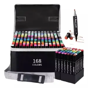 Estuche De Marcadores 168pcs: ¡Libera tu creatividad! - Estuche De Marcadores 168pcs
