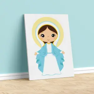 VIRGEN NIÑOS LIENZO 14: Belleza y Devoción en Cada Detalle - VIRGEN NIÑOS LIENZO 14