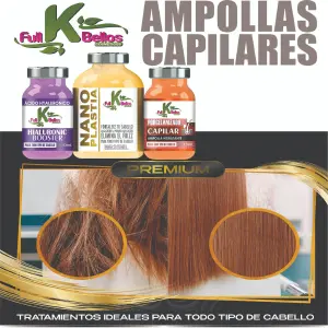 Reconstrucción Capilar: Ampolleta 12u13m - Cabello Radiante y Saludable - reconstruccion capilar ampolleta 12u13m