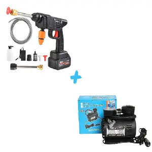 Combo Hidrolavadora 2 Baterías + Compresor - Combo Hidrolavadora 2 Bateri + Compresor