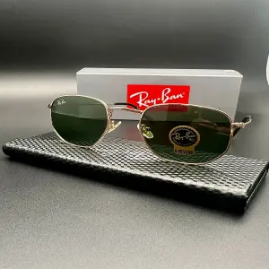 Ray-Ban Exagonal Verde-Dorado: Elegancia y Estilo Inigualable - RAYBAN EXAGONAL VERDE-DORADO+ESTUCHE TIP